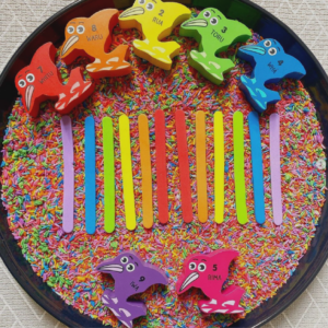 Rainbow Sensory Rice Tray | Nannypax Rainbow Sensory Rice Tray | Nannypax