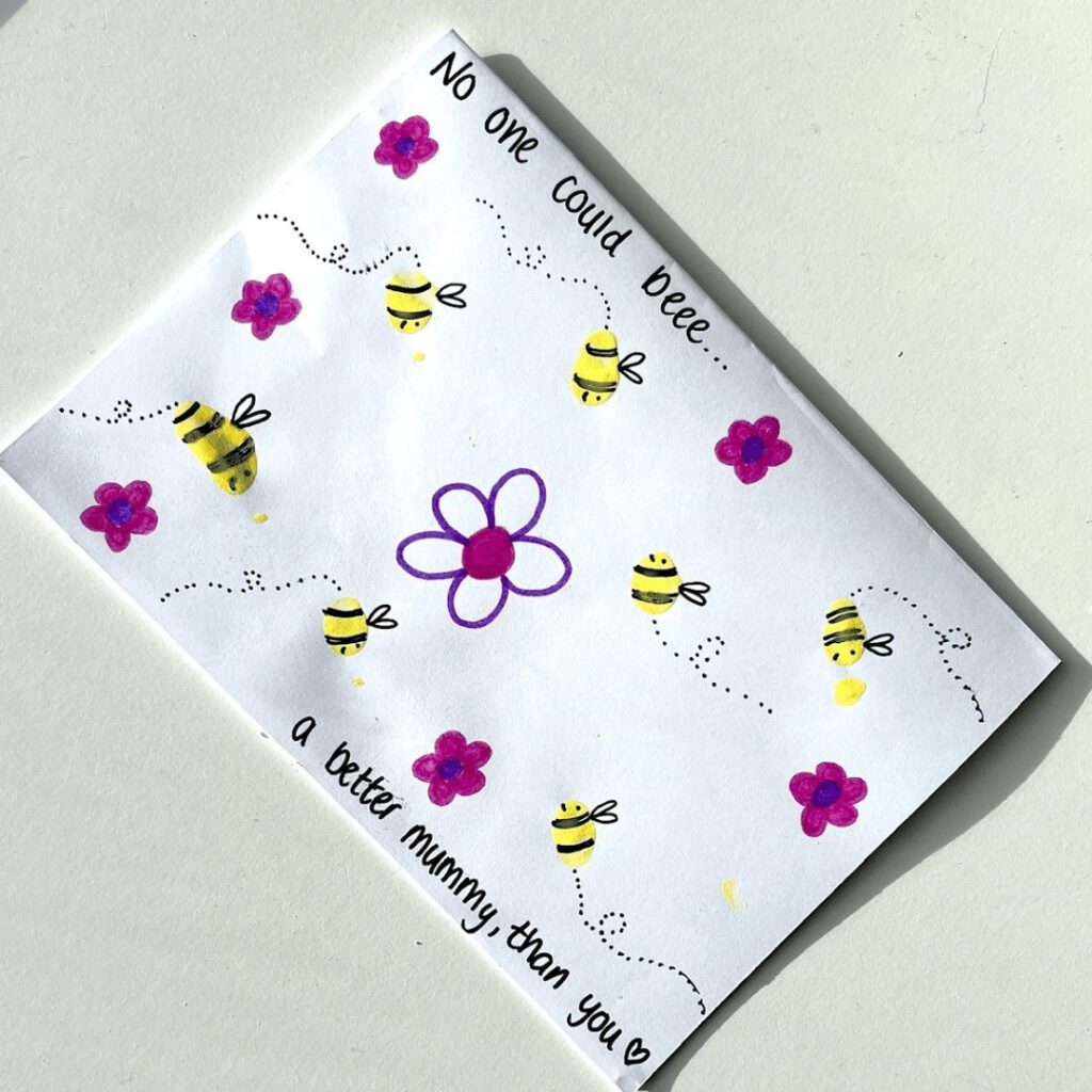 Bee Handprint Card | Mothers Day | Nannypax | Nannytax